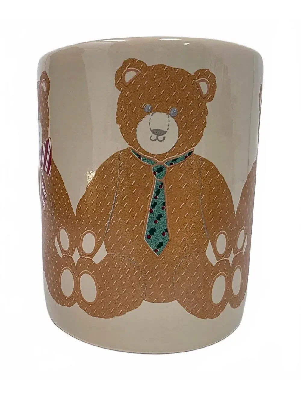 Vintage 1985 Hallmark Beary Merry Christmas Teddy Bear Mug